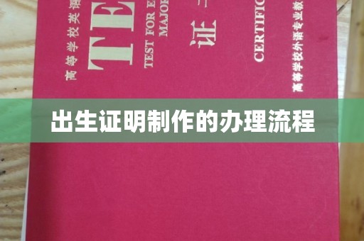 汝南出生证明制作的办理流程