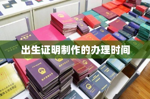 汝南出生证明制作的办理时间