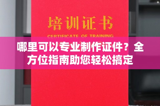 汝南哪里可以专业制作证件？全方位指南助您轻松搞定