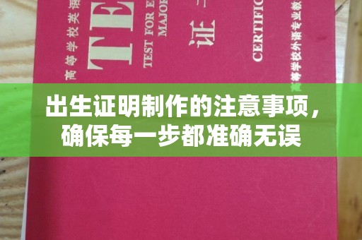 汝南出生证明制作的注意事项，确保每一步都准确无误