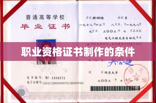 汝南职业资格证书制作的条件